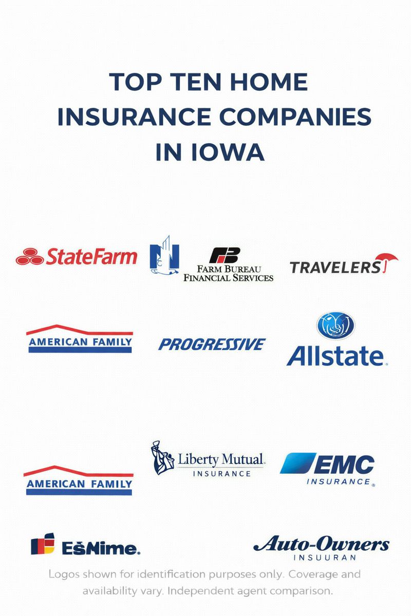 Iowa neighborhood homes representing different homeowners insurance company options