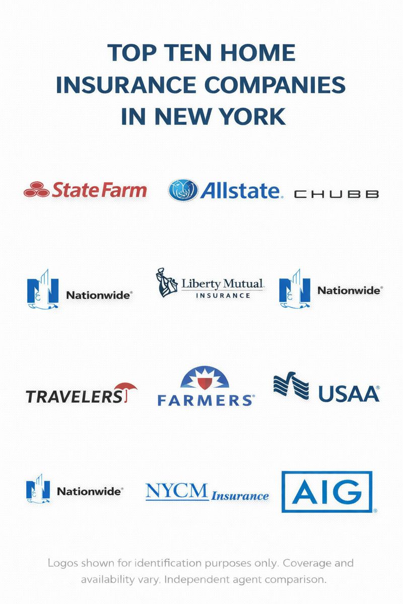 New York homeowners comparing home insurance companies, deductibles, and coverage options