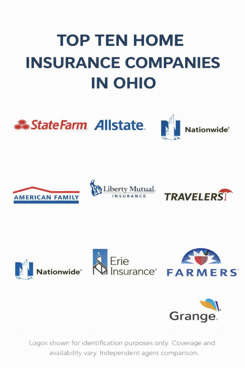 Ohio homes in suburban and small-town settings representing multiple homeowners insurance company options
