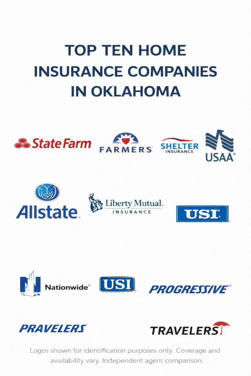 Oklahoma homes and neighborhoods representing different homeowners insurance company options