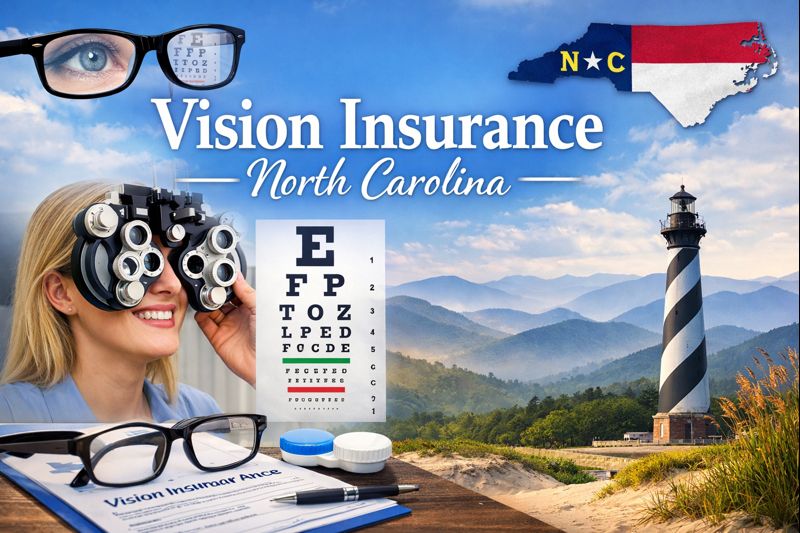 North Carolina vision insurance for 2026: eye exams, frames, contacts, and lens add-ons