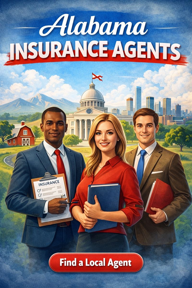 Alabama insurance agents helping residents compare auto, home, renters, and business insurance quotes in 2026