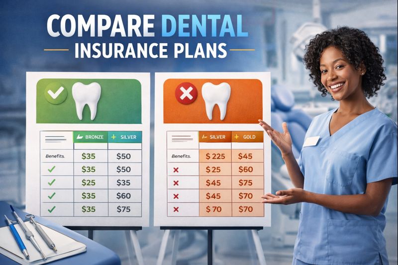 Comparing 2026 dental insurance plans with coverage tiers, networks, and annual maximums