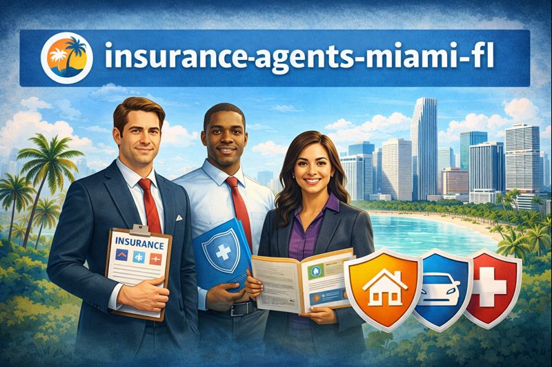 Insurance agents in Miami, Florida helping residents compare coverage and request a free annual policy review