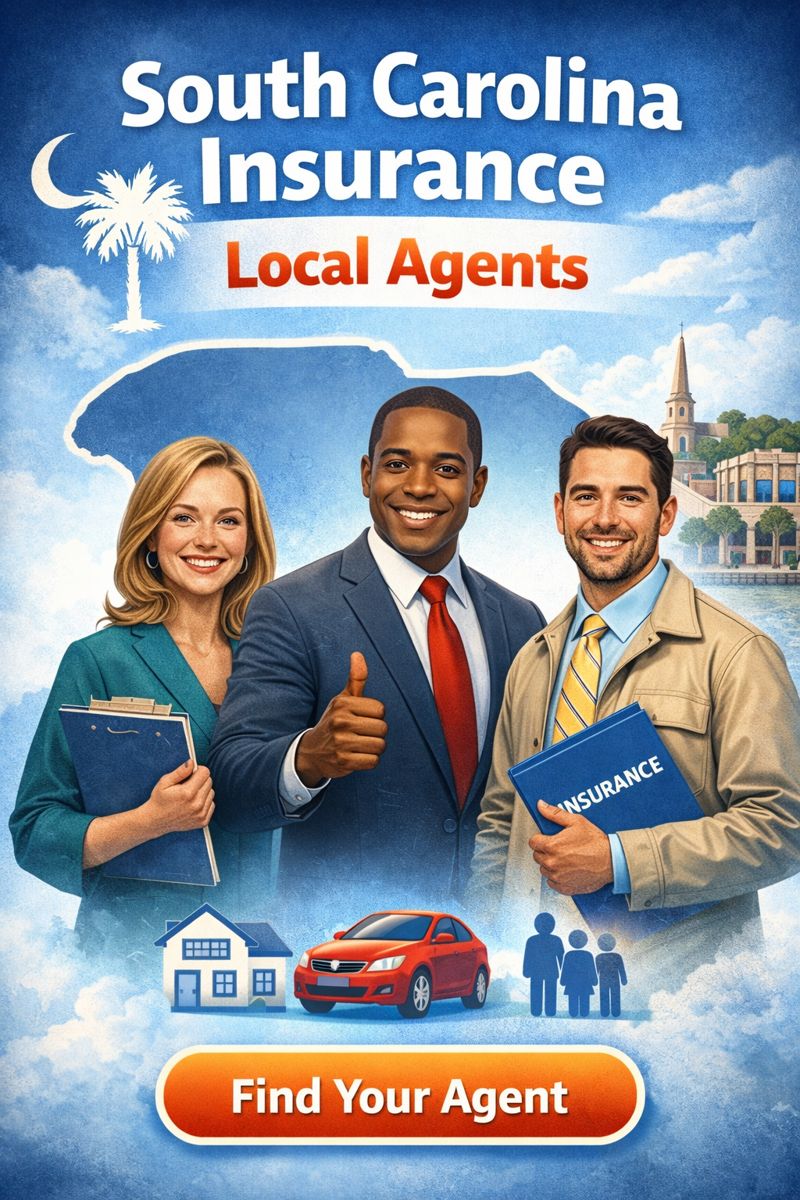 South Carolina local insurance agents helping compare auto, home, renters, and business insurance quotes in 2026