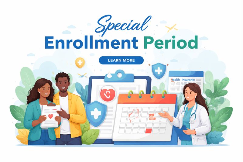 Person reviewing special enrollment documents and choosing health coverage after a qualifying life event