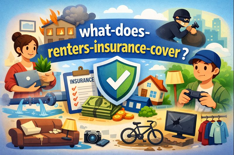 What renters insurance covers in 2026—personal property, liability, loss of use, and optional add-ons