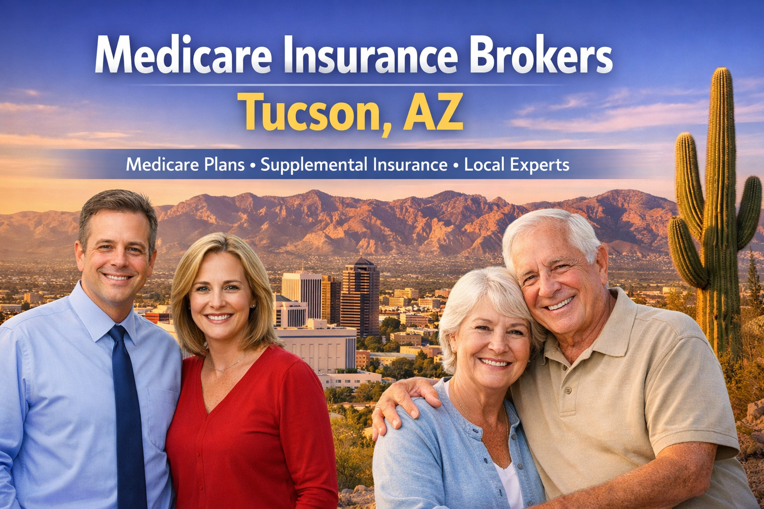 Medicare insurance brokers in Tucson, Arizona helping compare Medicare Advantage, Medigap, and Part D plans for 2026