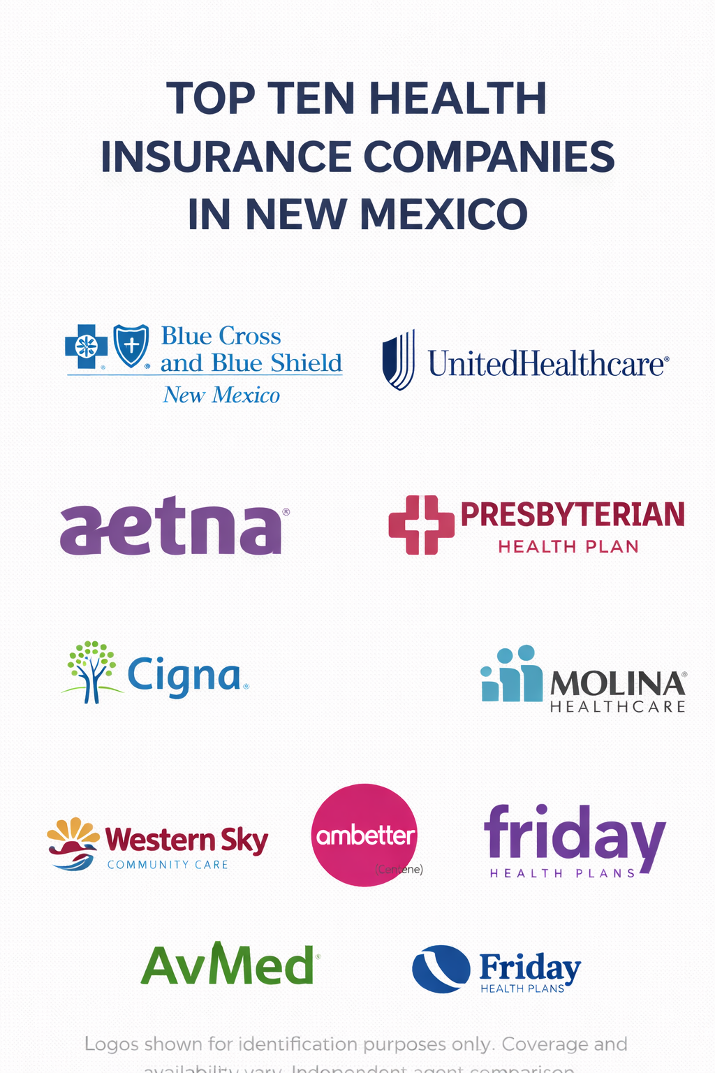 Ten health insurance companies in New Mexico for 2026 with a county-by-county plan comparison guide