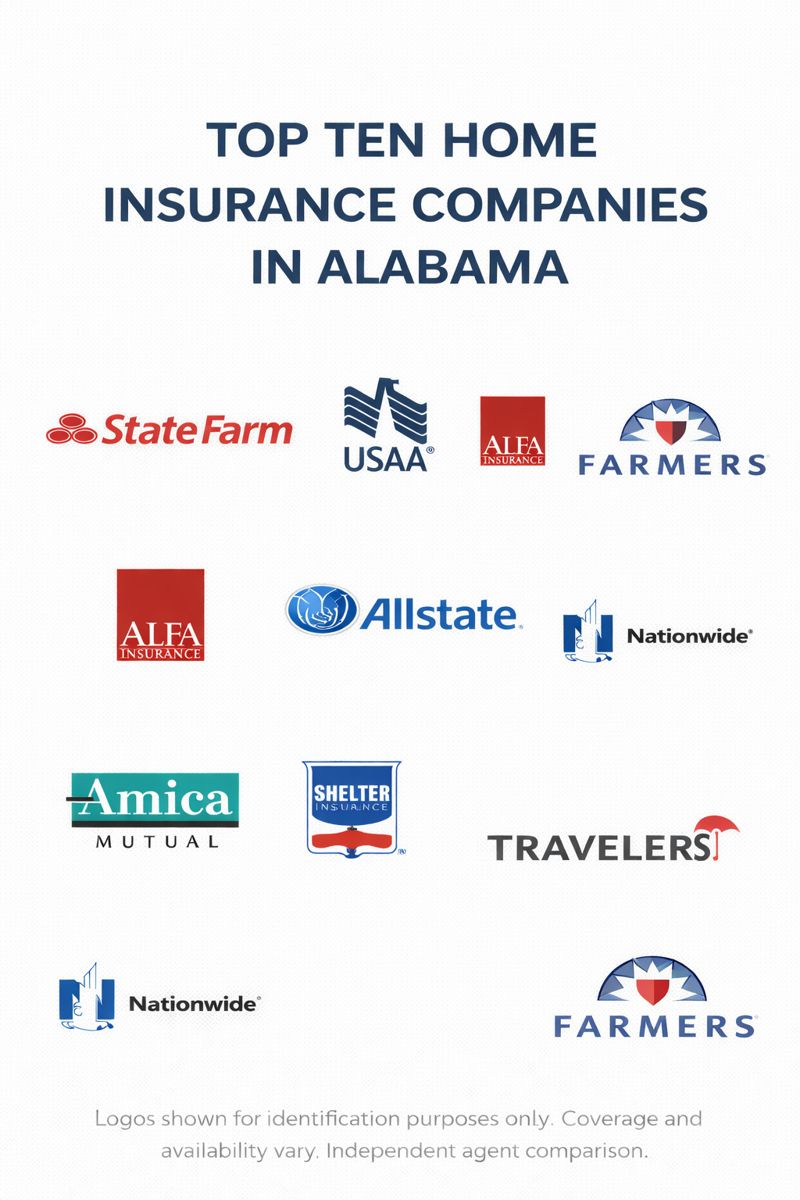 Alabama homes and neighborhoods representing multiple homeowners insurance company options
