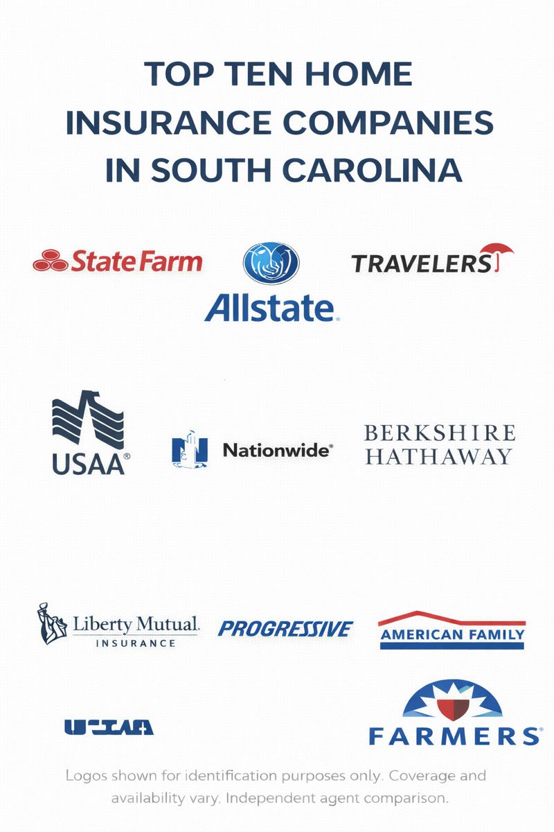 South Carolina homes and coastal neighborhoods representing different homeowners insurance company options