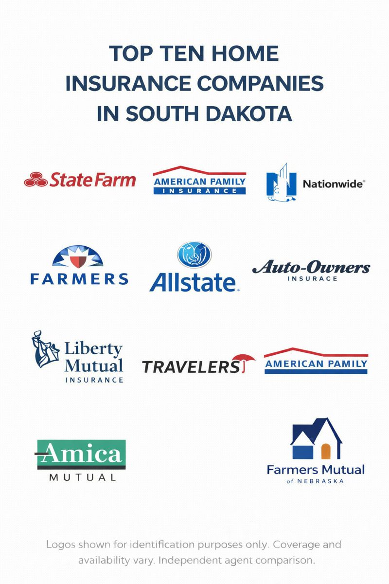 South Dakota neighborhoods and homes representing different homeowners insurance company options