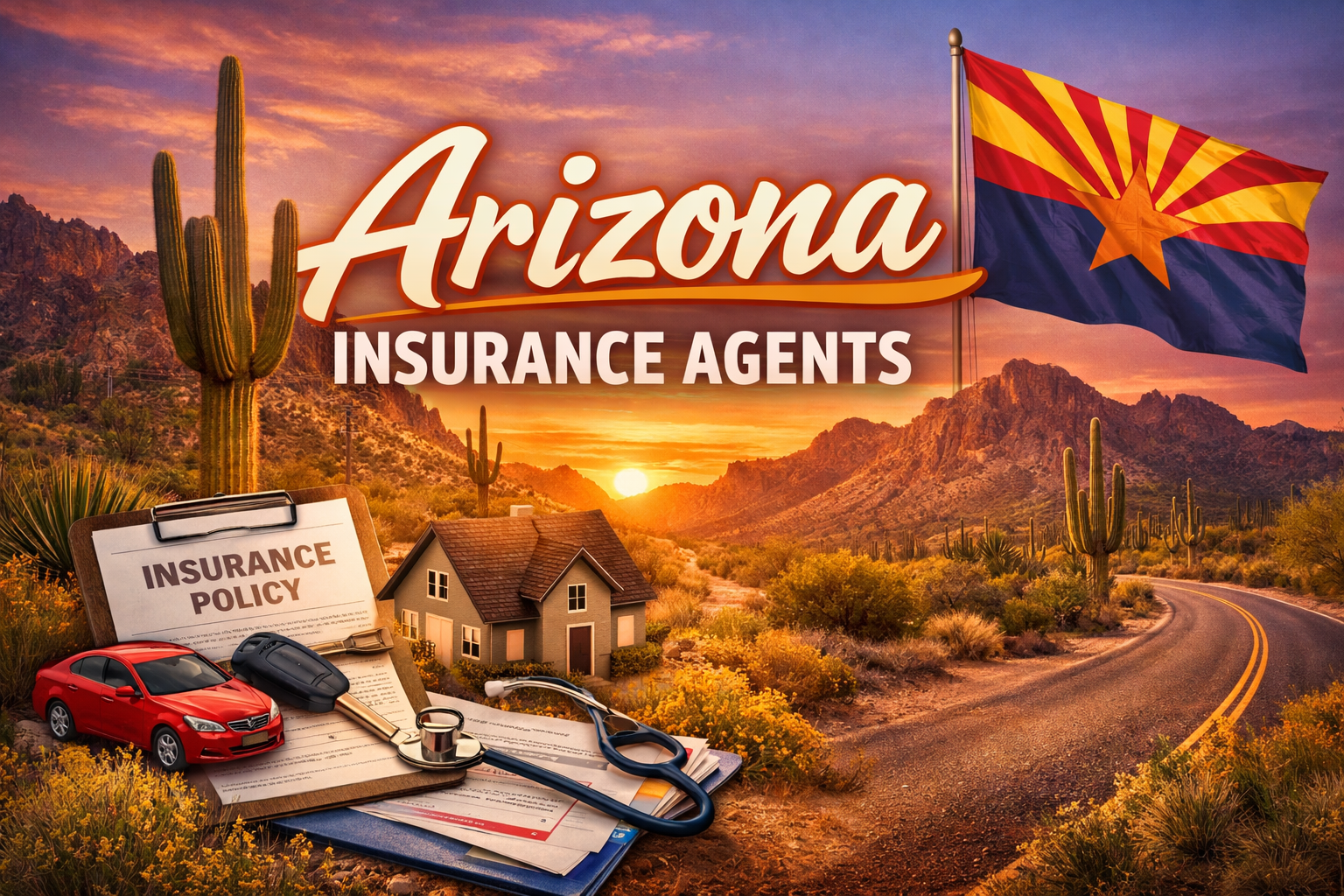 Arizona insurance agents helping local drivers, homeowners, and small businesses compare coverage options statewide