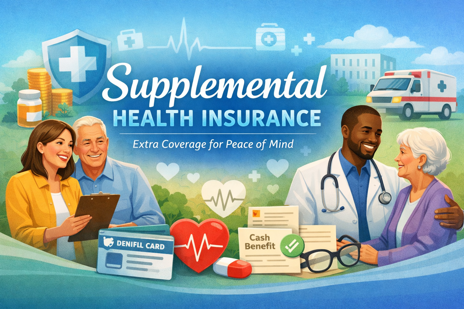 Supplemental health insurance in 2026 showing cash benefits for covered events like accidents, hospital stays, and critical illnesses