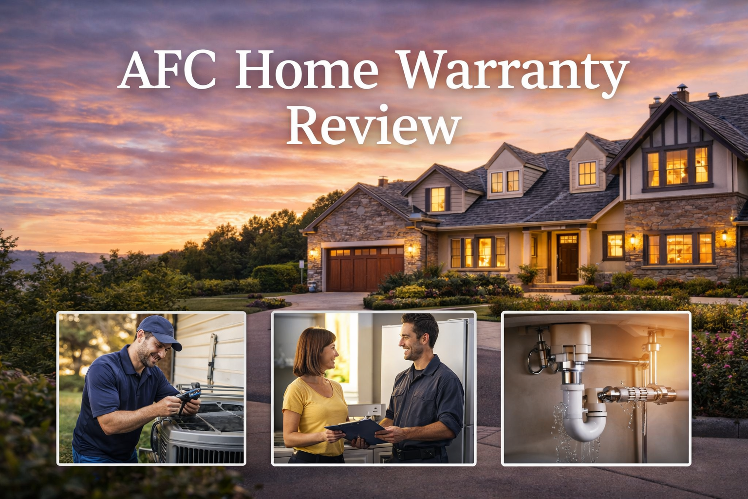 AFC Home Warranty review for 2026 showing plan tiers, service fee options, waiting period details, and home warranty comparison points