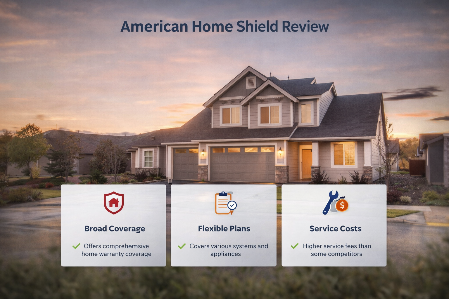 American Home Shield review for 2026 with plan comparison, service fee options, coverage limits, and home systems protection overview