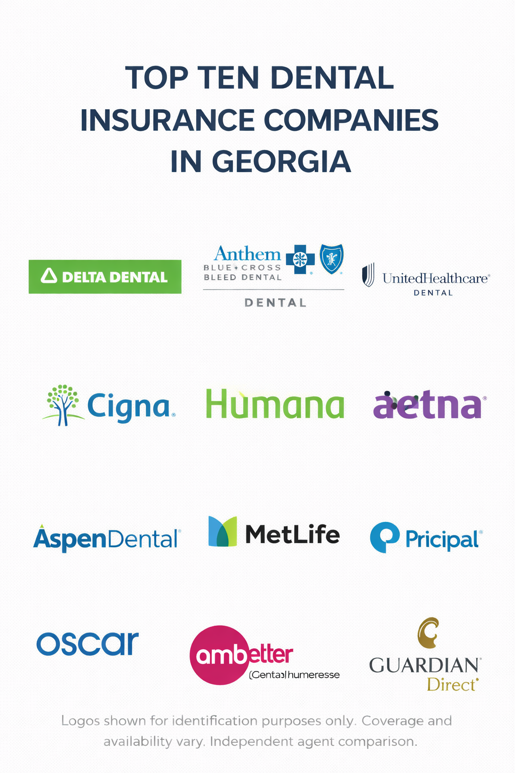 Dental insurance companies in Georgia for 2026 with a side-by-side comparison of plan types and benefits