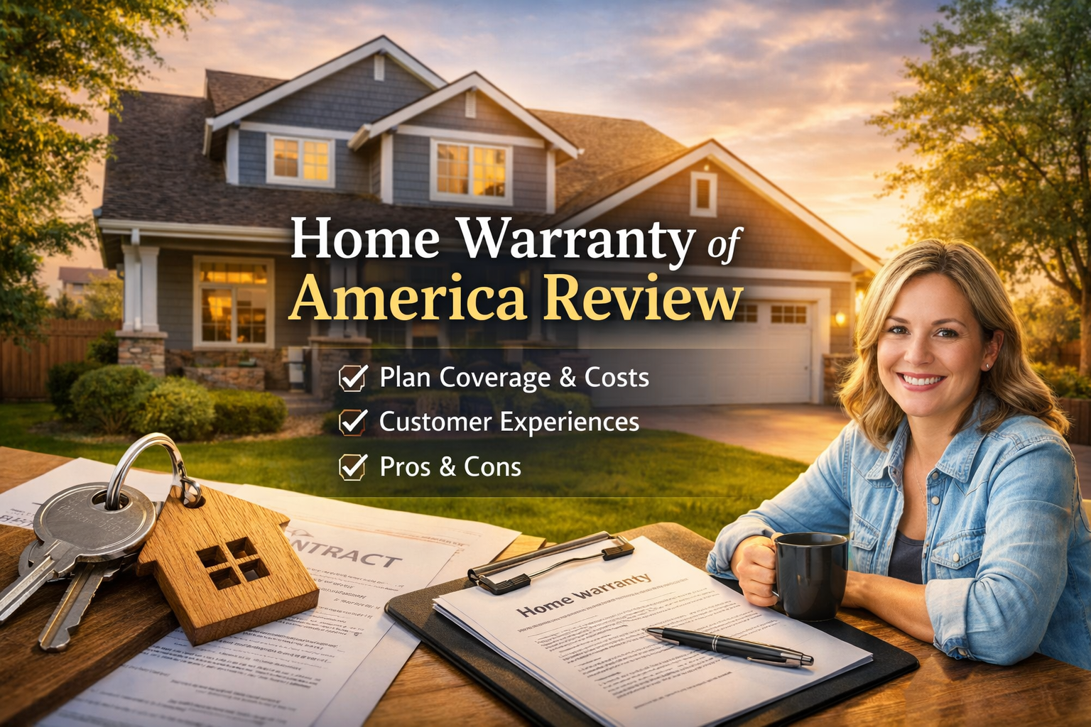 Home Warranty of America review for 2026 showing plan comparison, trade call fees, waiting period, and optional coverage guidance