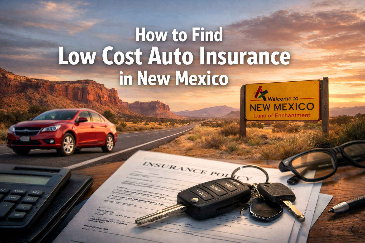 How to find low cost auto insurance in New Mexico in 2026 using a clean coverage baseline, deductible tuning, and discount stacking