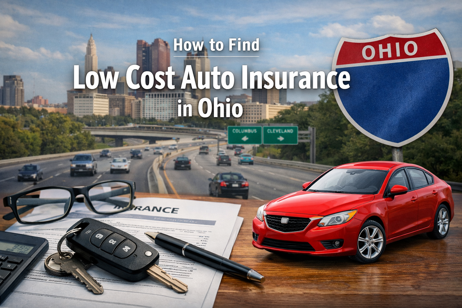 How to find low cost auto insurance in Ohio in 2026 by comparing 25/50/25 liability, deductibles, and discount stacking