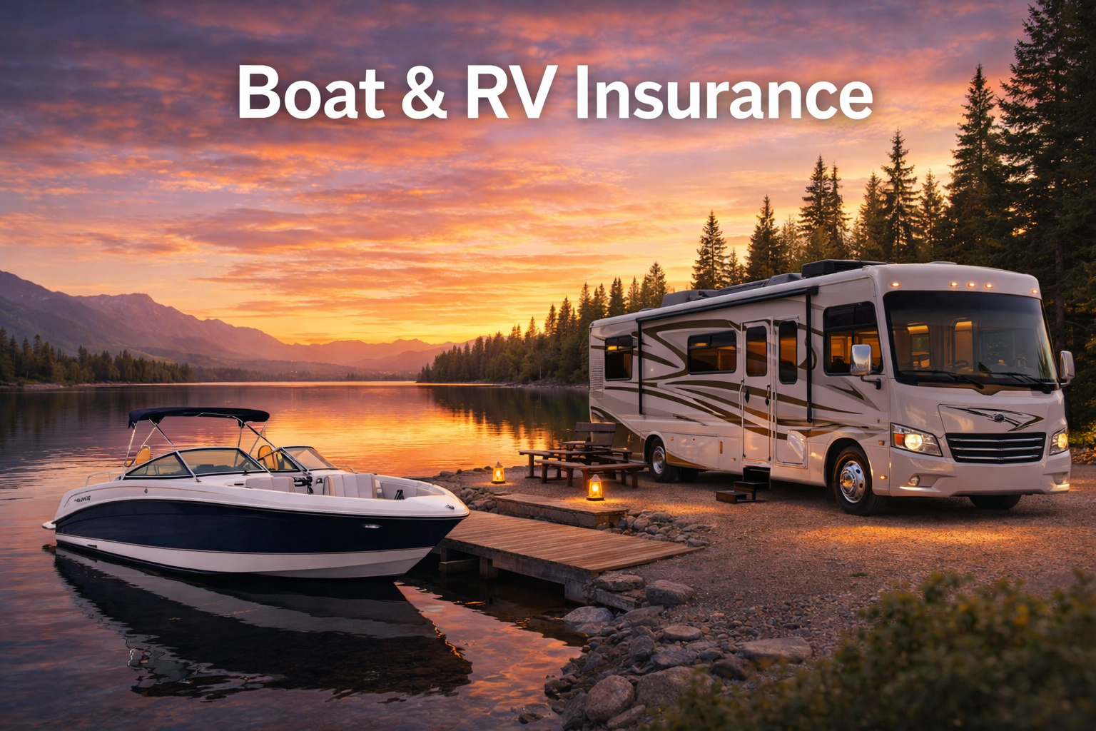 Boat and RV insurance comparison for 2026 showing liability, physical damage, personal effects, and seasonal storage coverage