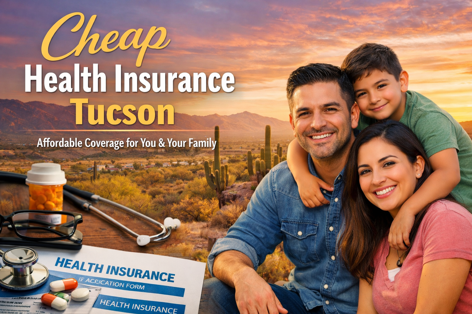 Cheap health insurance in Tucson for 2026 with plan comparison, savings tips, and online enrollment guidance
