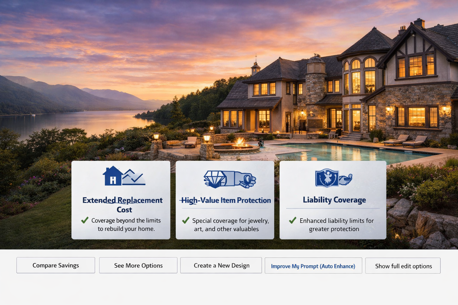High net worth home insurance for luxury homes, rebuild cost protection, valuables coverage, and liability planning