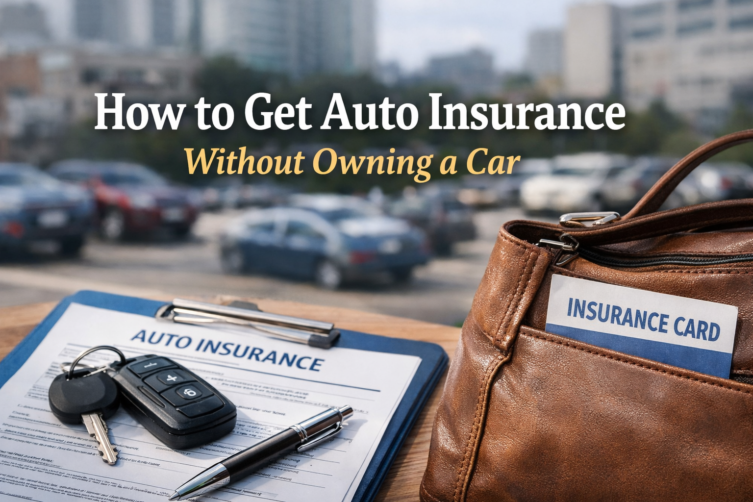 How to get auto insurance without owning a car in 2026 using non-owner coverage for rentals, borrowed vehicles, and SR-22 needs