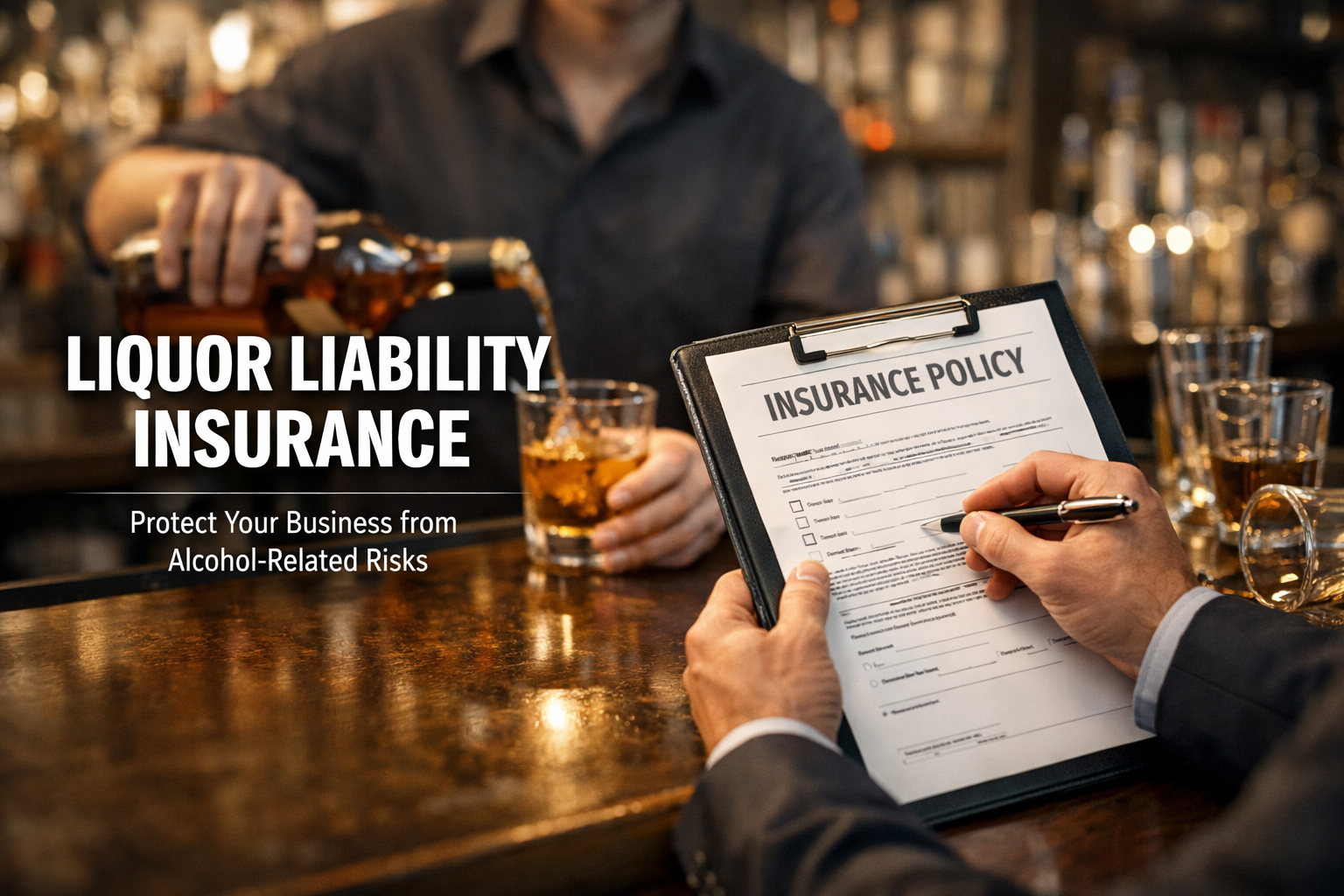 Liquor liability insurance guide for 2026 showing bar, restaurant, and event alcohol-related liability risks