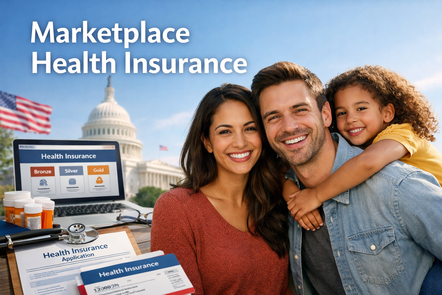 Marketplace health insurance comparison for 2026 showing plan options and online enrollment
