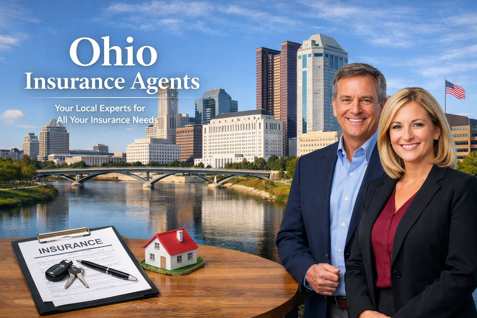 Ohio insurance agents helping compare auto, home, renters, life, and business coverage in 2026