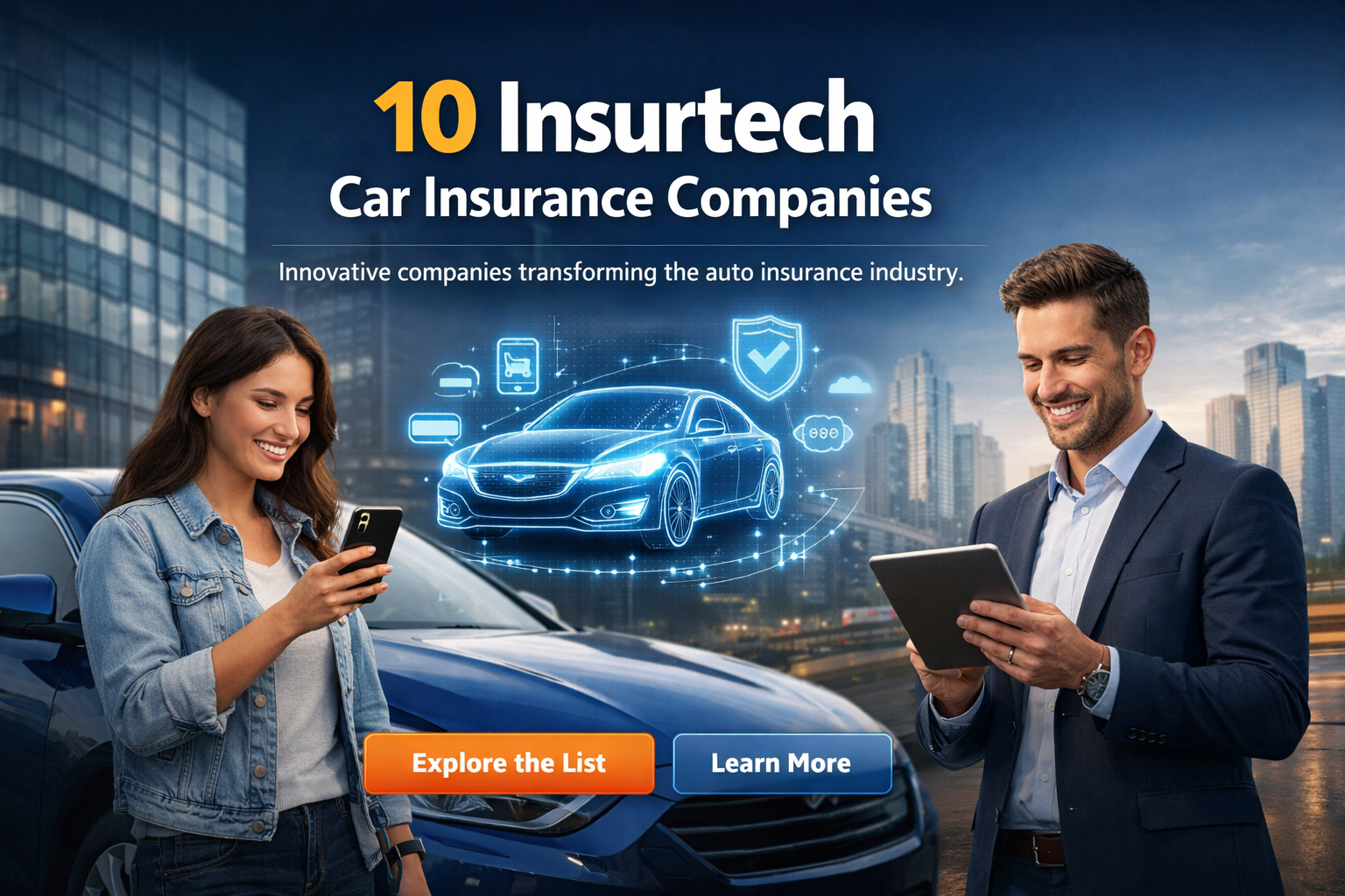 10 insurtech car insurance companies in the USA for 2026 with digital-first and telematics-focused options