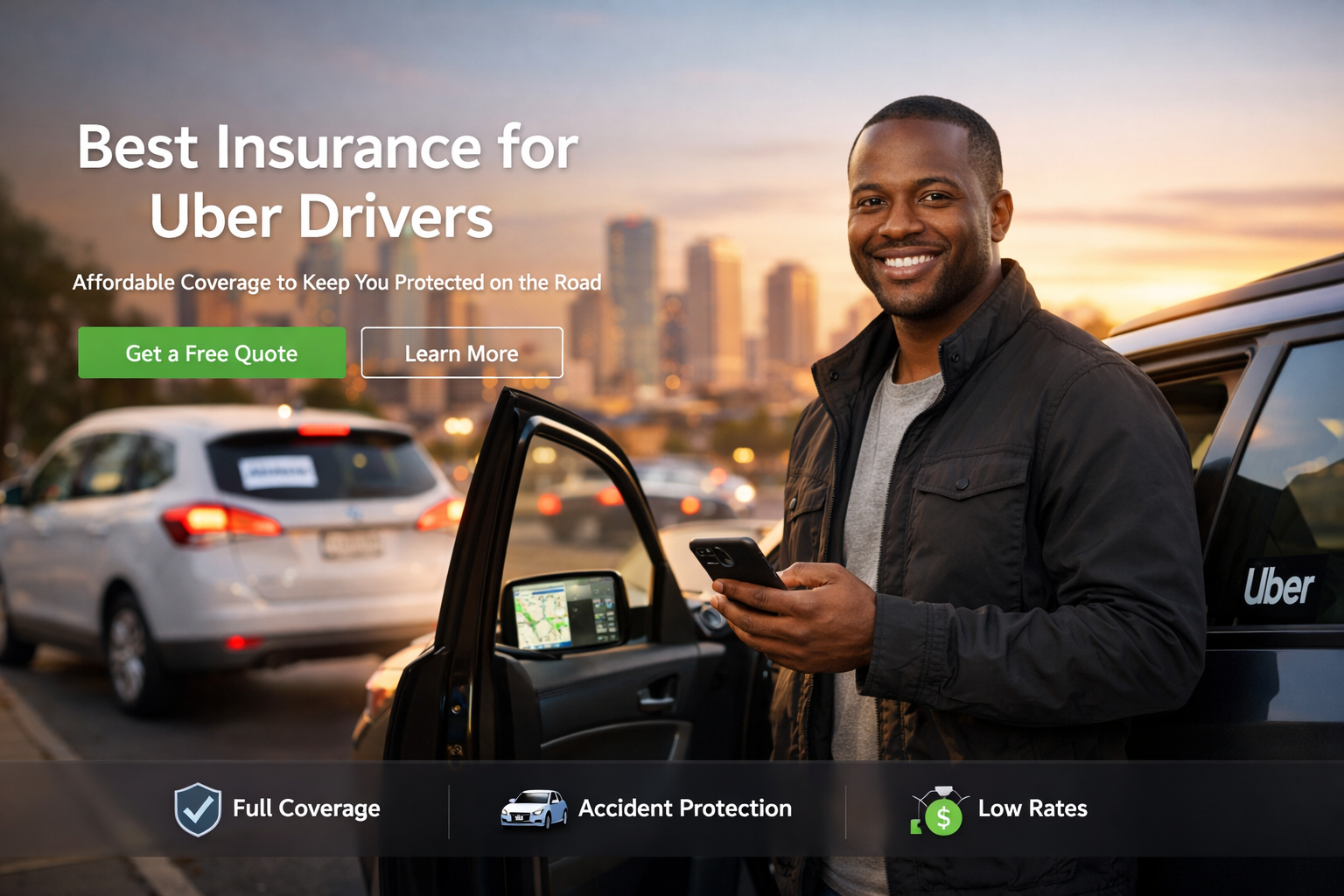 Graphic about the best insurance for Uber drivers
