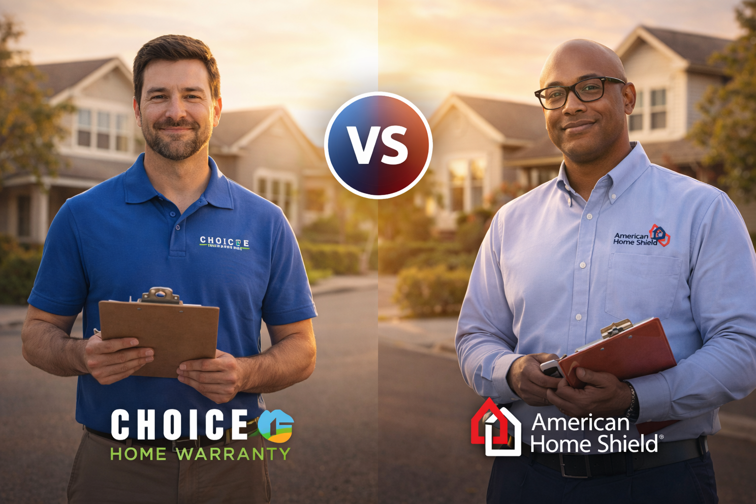 Choice Home Warranty vs American Home Shield comparison for 2026 with plan structure, service fees, waiting period, and home warranty fit