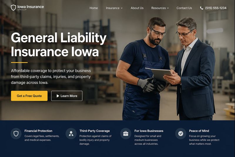 General liability insurance in Iowa for 2026 with small business coverage, certificates of insurance, and policy limit comparison