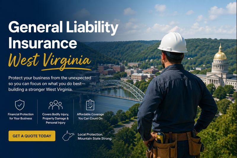 General liability insurance in West Virginia for contractors, shops, vendors, service businesses, and local companies
