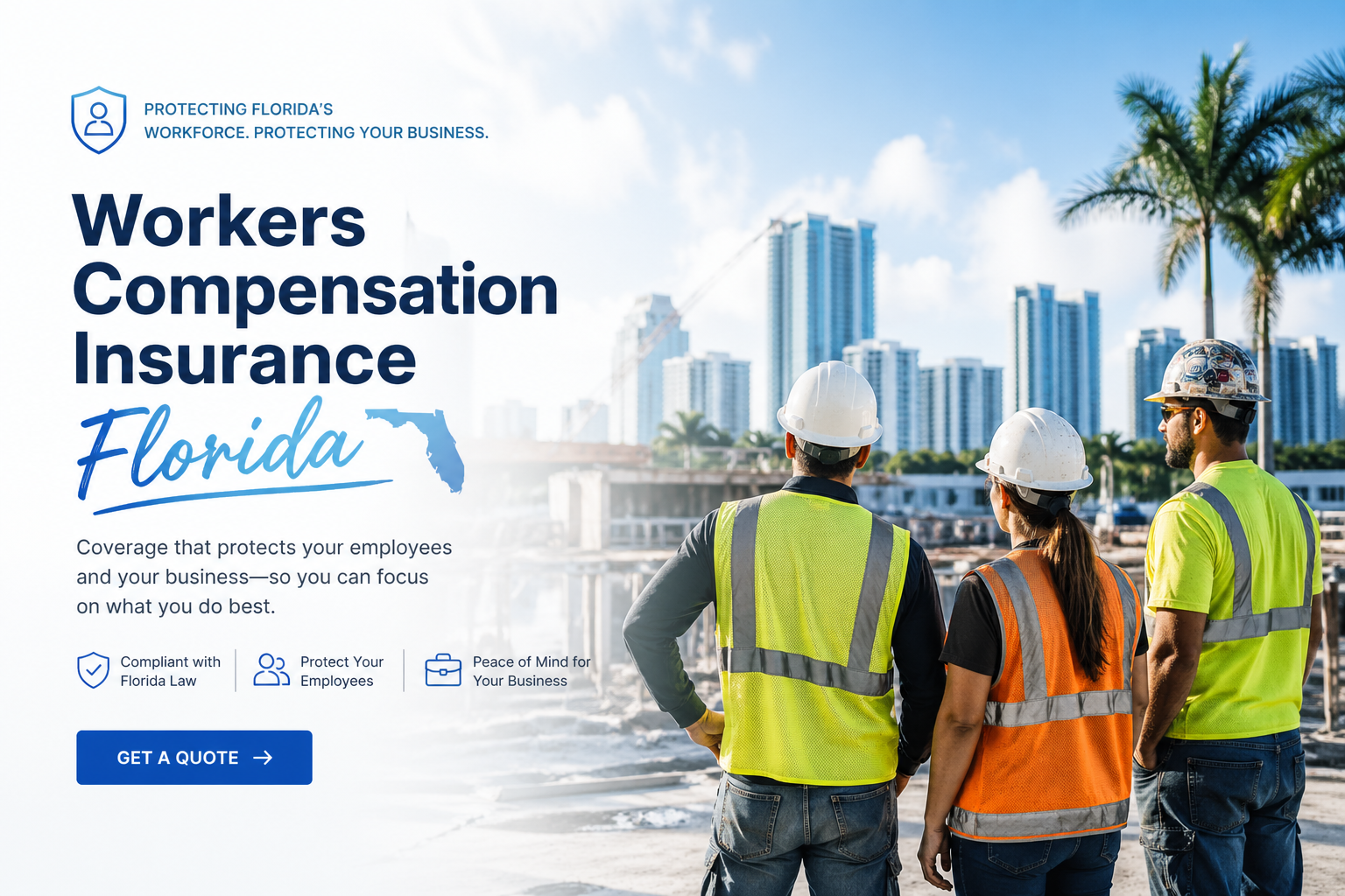 Workers compensation insurance in Florida for contractors, restaurants, healthcare teams, offices, and local employers