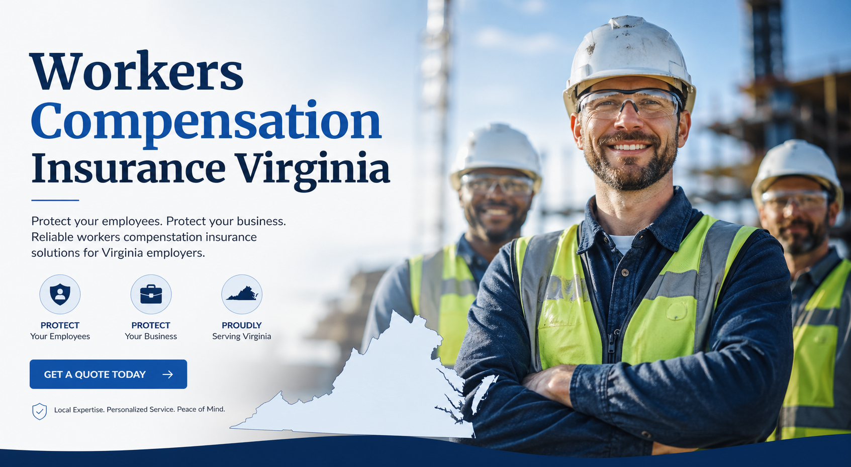 Workers compensation insurance in Virginia for contractors, restaurants, healthcare teams, offices, retailers, and local employers