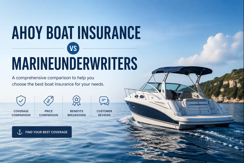 Ahoy boat insurance vs Marine Underwriters comparison for 2026 with boat coverage checklist and quote guidance