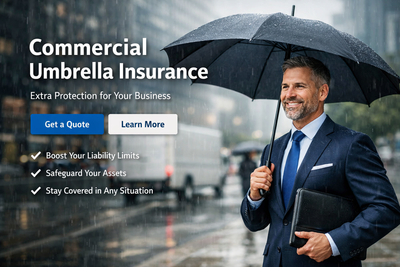 Commercial umbrella insurance for 2026 showing extra liability protection above core business policies