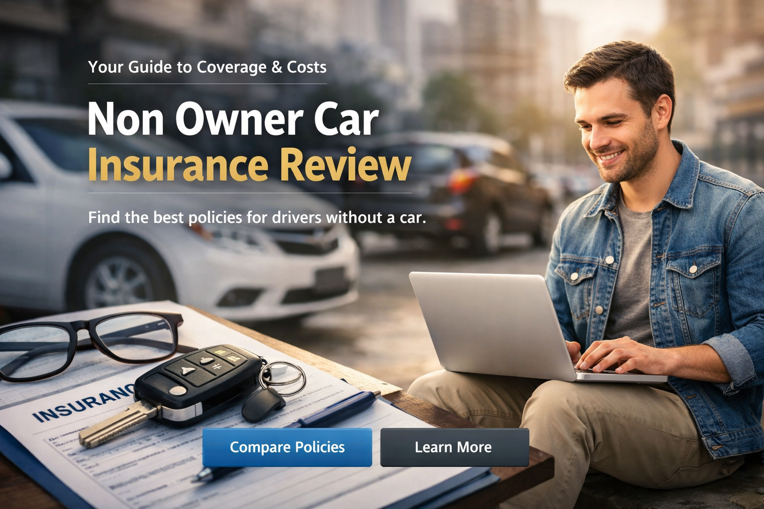 Non-owner car insurance review for 2026 showing liability-only protection, exclusions, SR-22 use, and comparison guidance