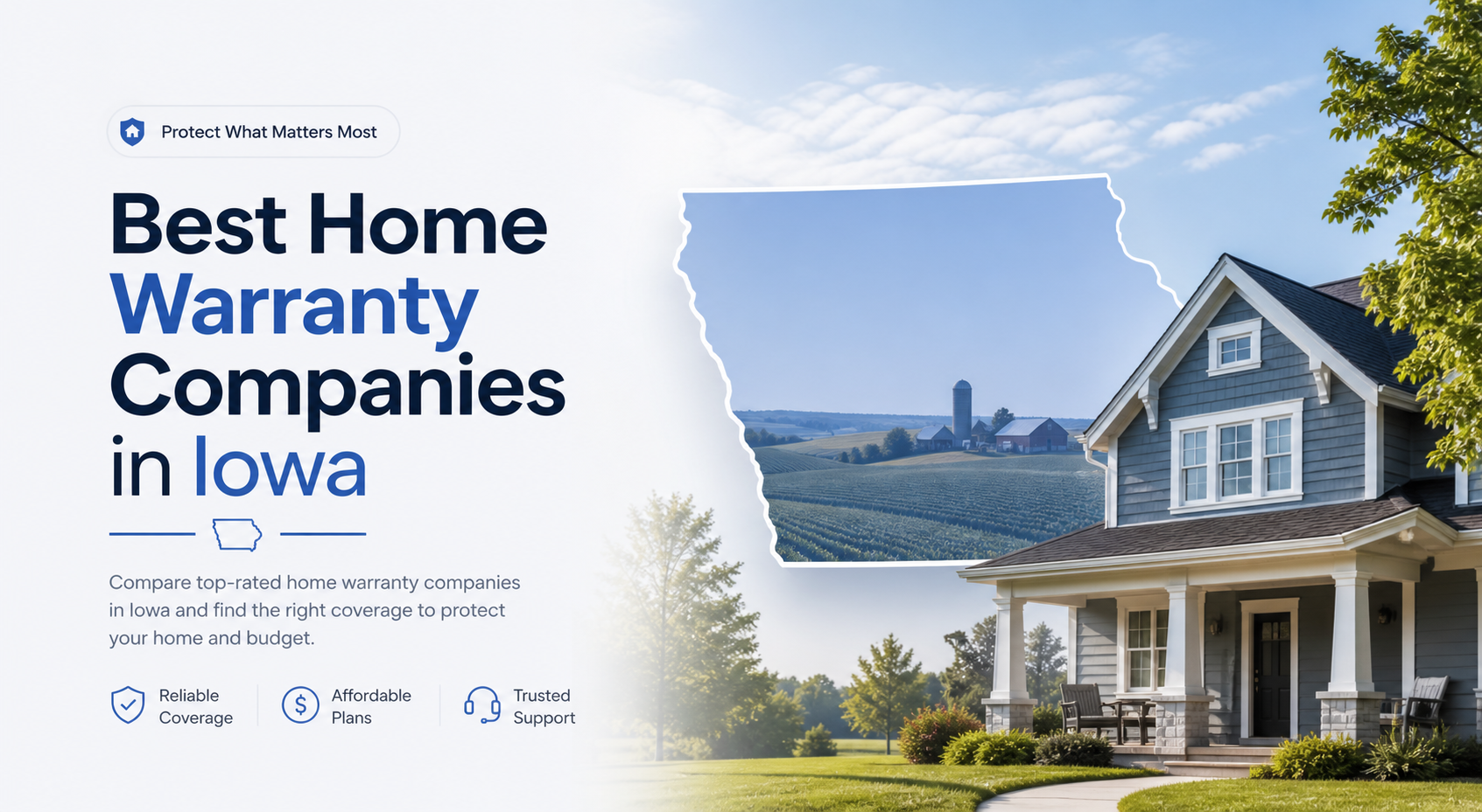 Best home warranty companies in Iowa for 2026 with coverage comparisons for HVAC, plumbing, appliances, and service fees