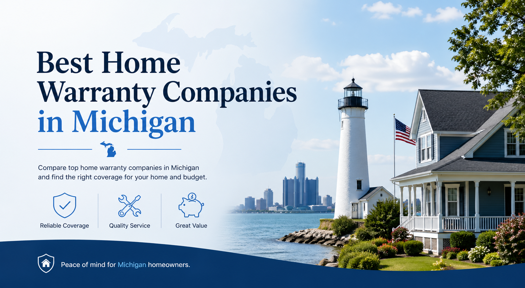 Best home warranty companies in Michigan for 2026 with HVAC, appliance, plumbing, and service fee comparison