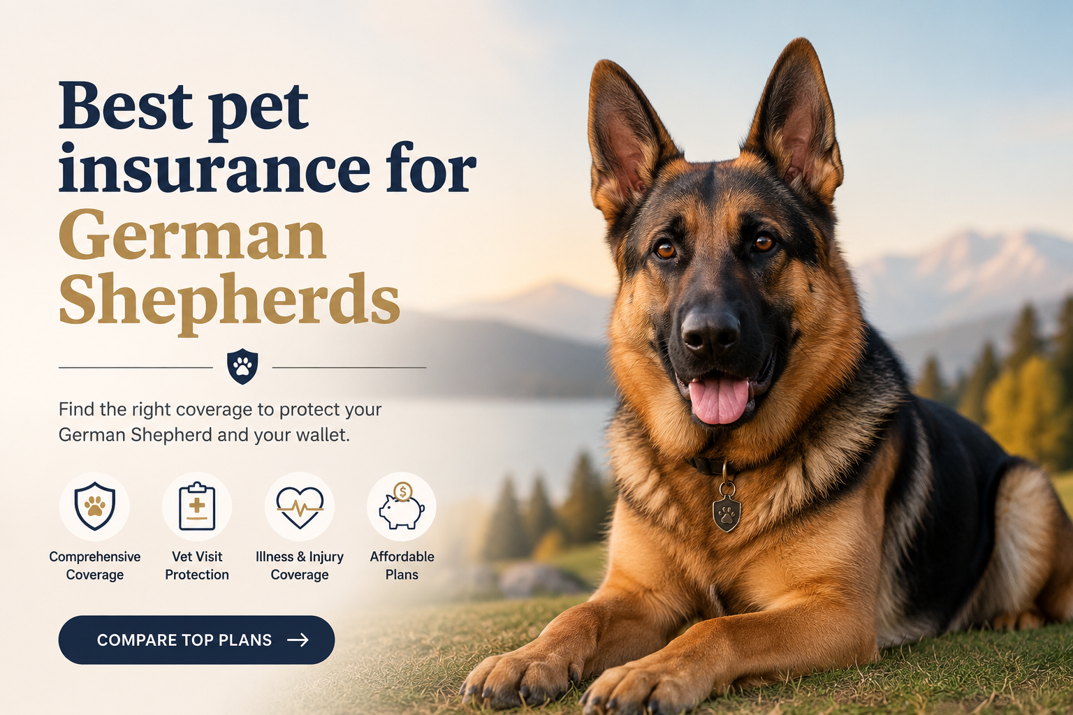 Best pet insurance for German Shepherds comparison for hip dysplasia, arthritis, bloat, allergies, EPI, wellness care, claims, and dog insurance quotes