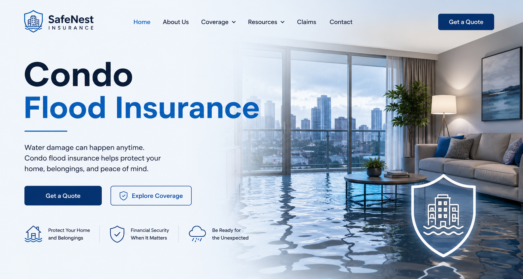 Condo flood insurance for unit owners and associations with building coverage, contents protection, and flood quote guidance