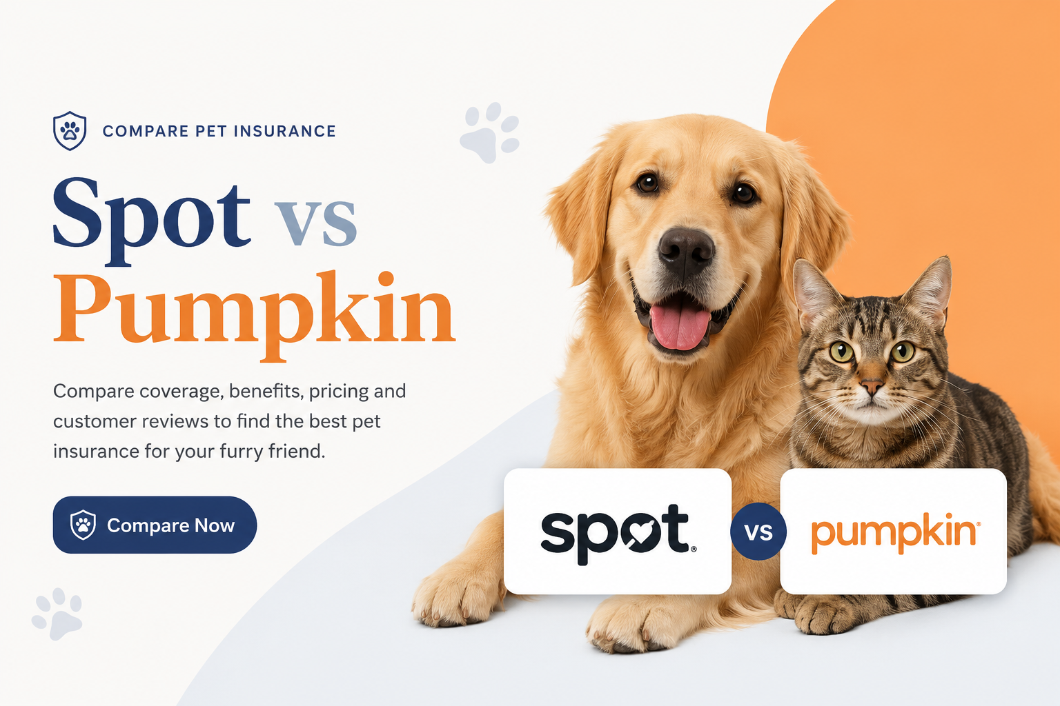 Spot vs Pumpkin pet insurance comparison for coverage, wellness, dental benefits, claims, cost factors, deductibles, waiting periods, and pet insurance quotes