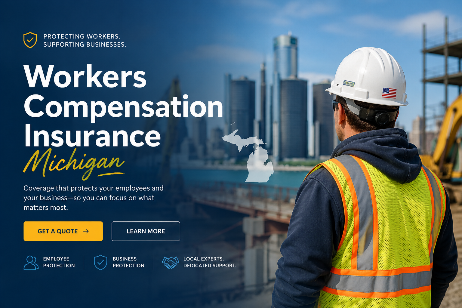Workers compensation insurance in Michigan for contractors, restaurants, healthcare teams, auto shops, offices, manufacturers, and local employers