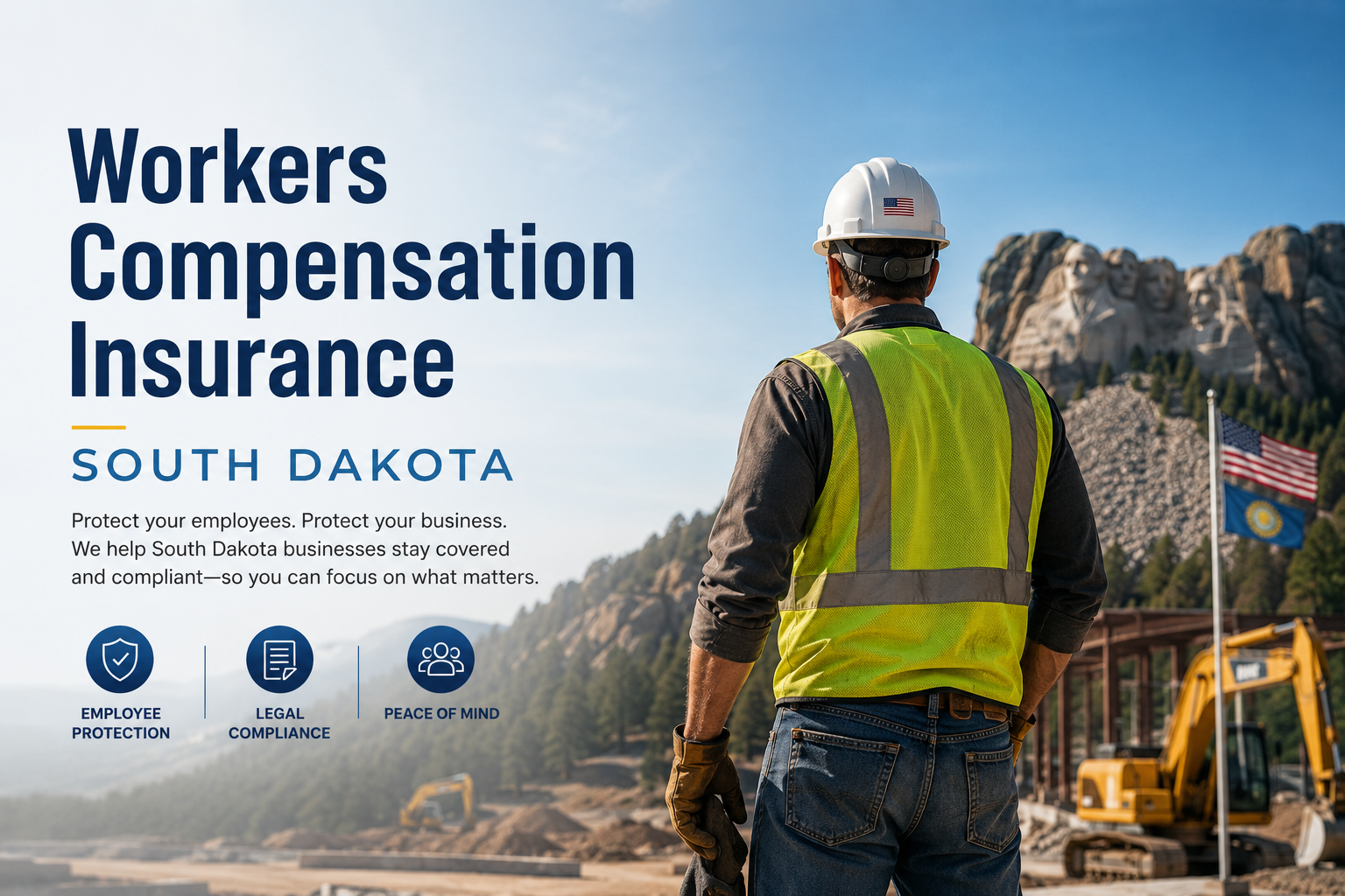 Workers compensation insurance in South Dakota for contractors, restaurants, healthcare teams, farms, offices, retailers, and local employers