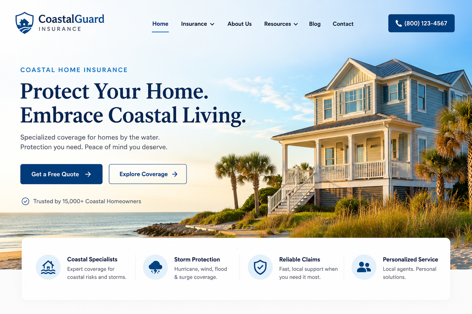 Graphic about coastal home insurance