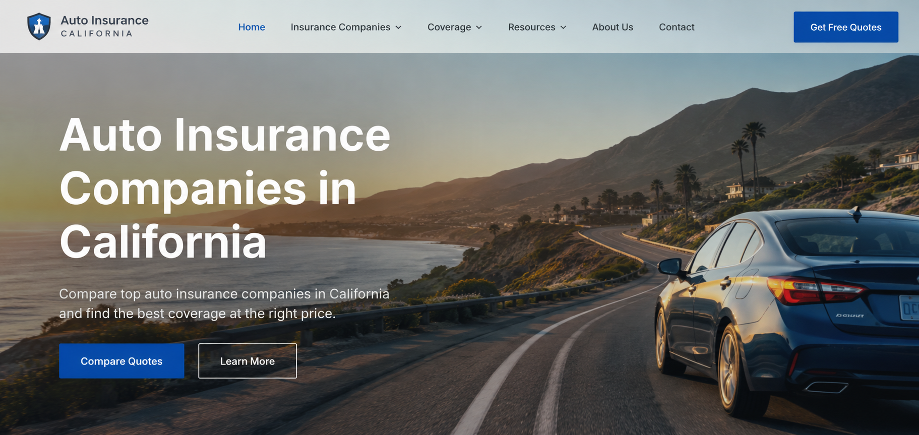Auto insurance companies in California comparison for drivers, coverage options, liability limits, full coverage, discounts, and online quotes